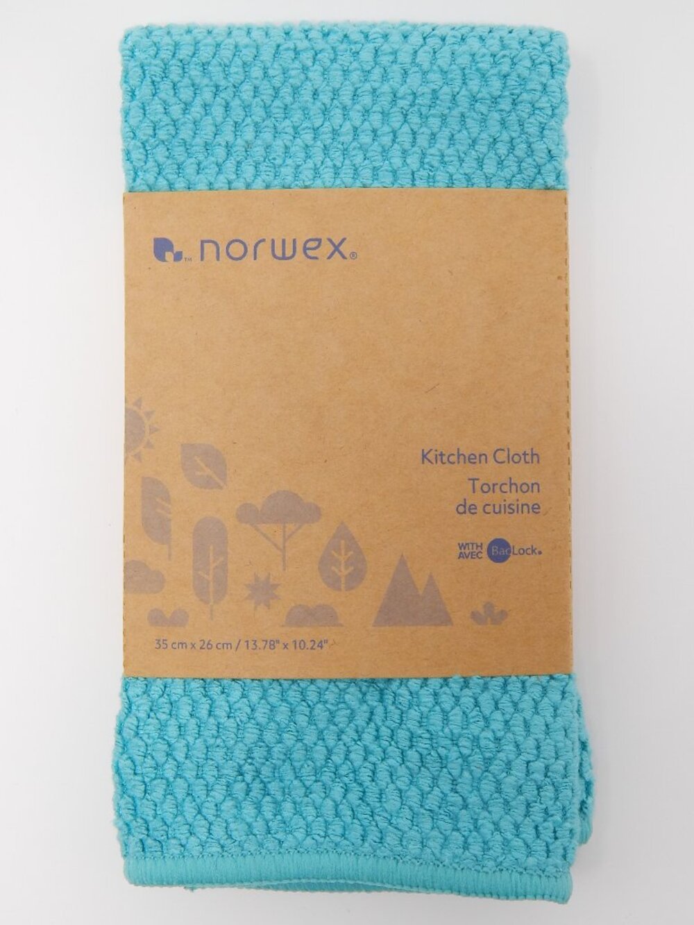 Norwex Diamond Textured Kitchen Cloth - Turquoise - ( 13.78″ × 10.24" )